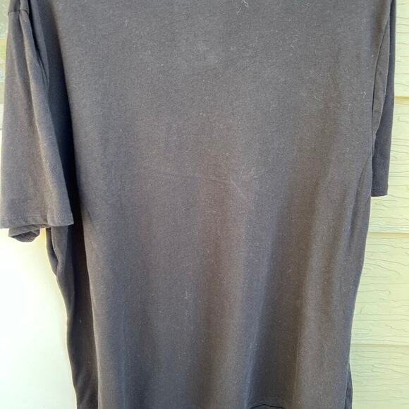 Terra & Sky black V-neck short sleeve t-shirt cotton/poly blend, women's size 2X - Picture 3 of 3